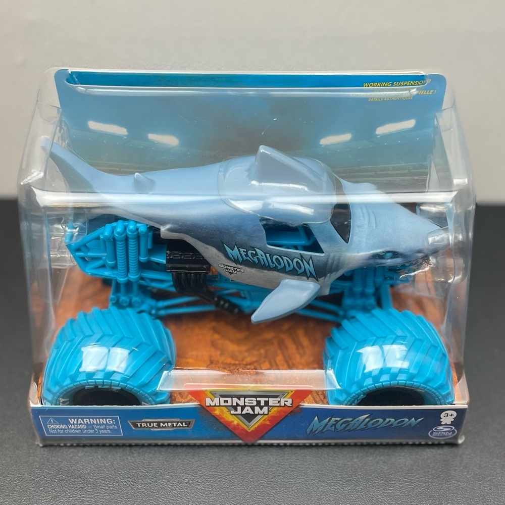 Die Cast Truck Monster Jam Megalodon, Nitro Neon Series 1:24 Scale (#8830) - Picture 6 of 13